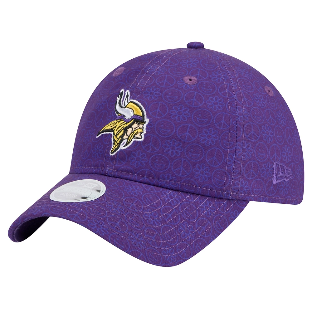 Women's New Era Purple Minnesota Vikings Smiley 9TWENTY Adjustable Hat