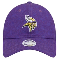 Casquette réglable jaune Minnesota Vikings Smiley 9TWENTY New Era pour femme