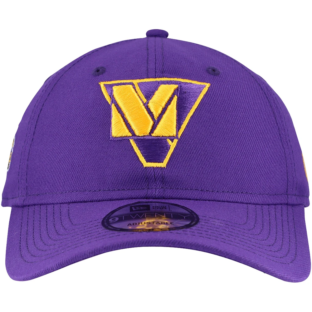 Casquette ajustable standard 9TWENTY pour femme New Era violette des Minnesota Vikings