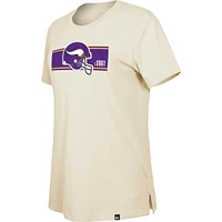 Women's New Era  Tan Minnesota Vikings Third Down Historic T-Shirt