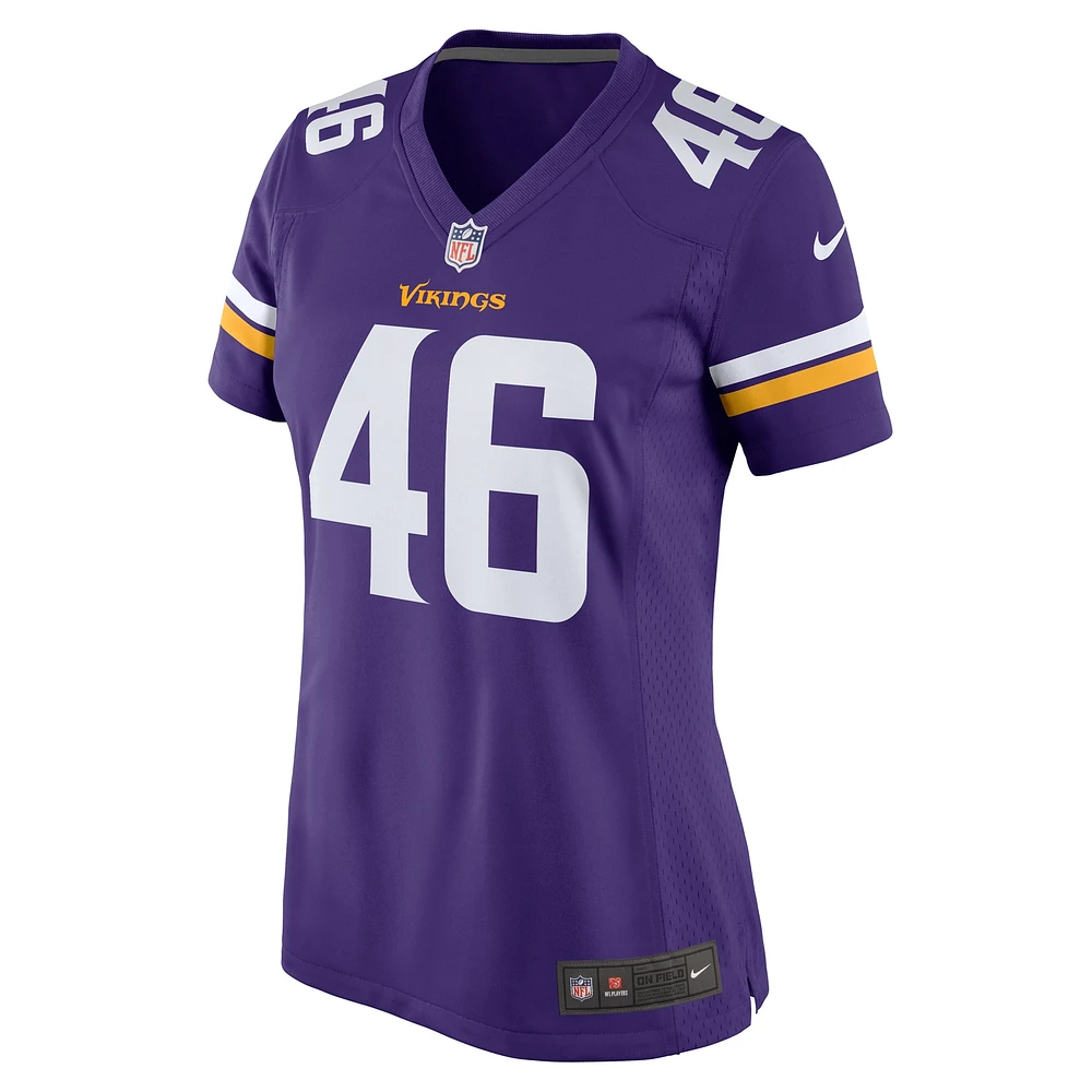 Women's Nike Aaron Dykes Purple Minnesota Vikings Team Game Jersey