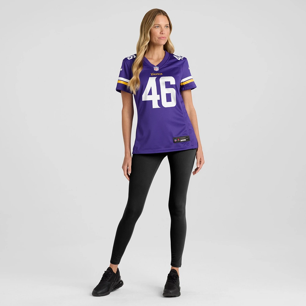 Women's Nike Aaron Dykes Purple Minnesota Vikings Team Game Jersey