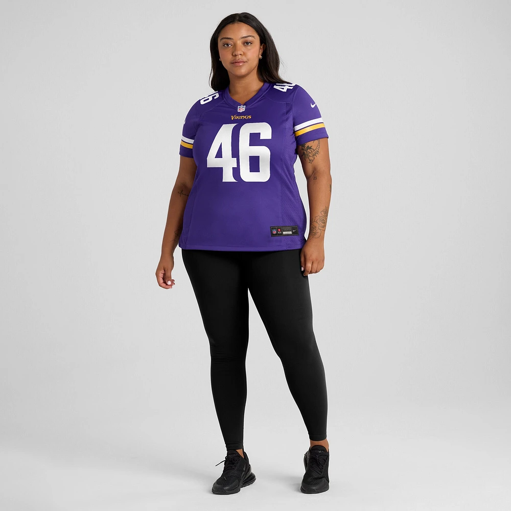 Women's Nike Aaron Dykes Purple Minnesota Vikings Team Game Jersey