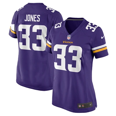 Maillot de match violet Nike Aaron Jones des Minnesota Vikings pour femme