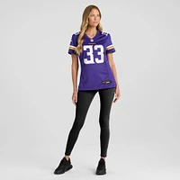 Maillot de joueur jeu Nike Aaron Jones violet Minnesota Vikings pour femme