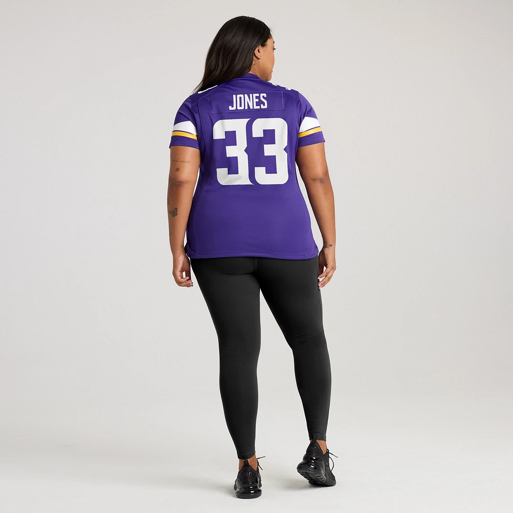 Maillot de joueur jeu Nike Aaron Jones violet Minnesota Vikings pour femme