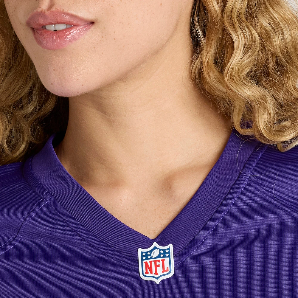 Maillot de joueur jeu Nike Aaron Jones violet Minnesota Vikings pour femme