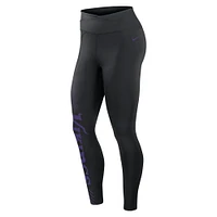 Legging croisé Nike Minnesota Vikings Yard Line pour femme, noir