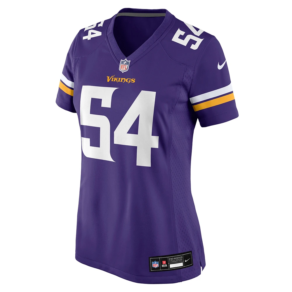 Maillot Nike Bo Richter violet pour femme des Vikings du Minnesota