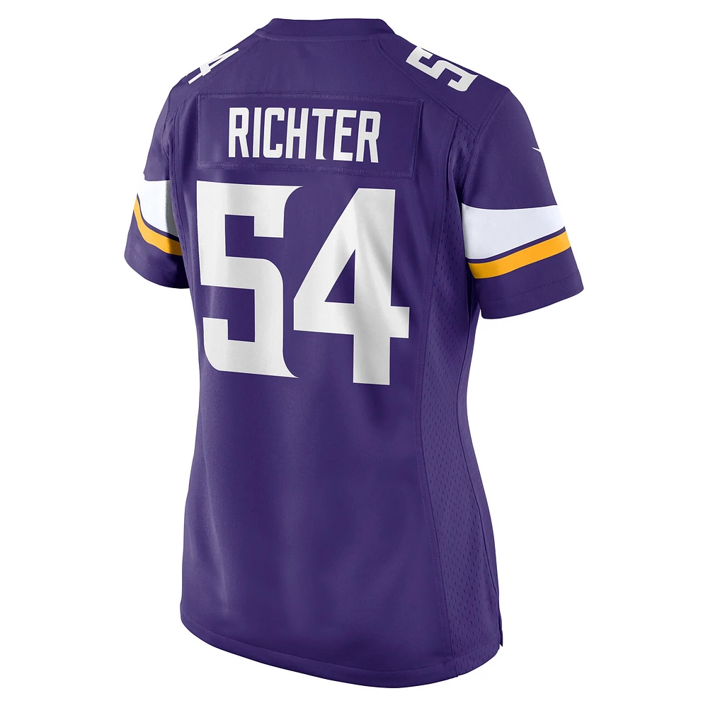 Maillot Nike Bo Richter violet pour femme des Vikings du Minnesota