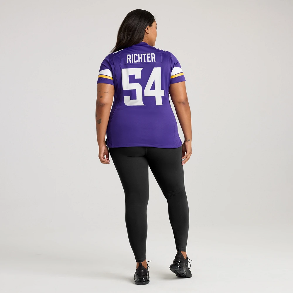 Maillot Nike Bo Richter violet pour femme des Vikings du Minnesota