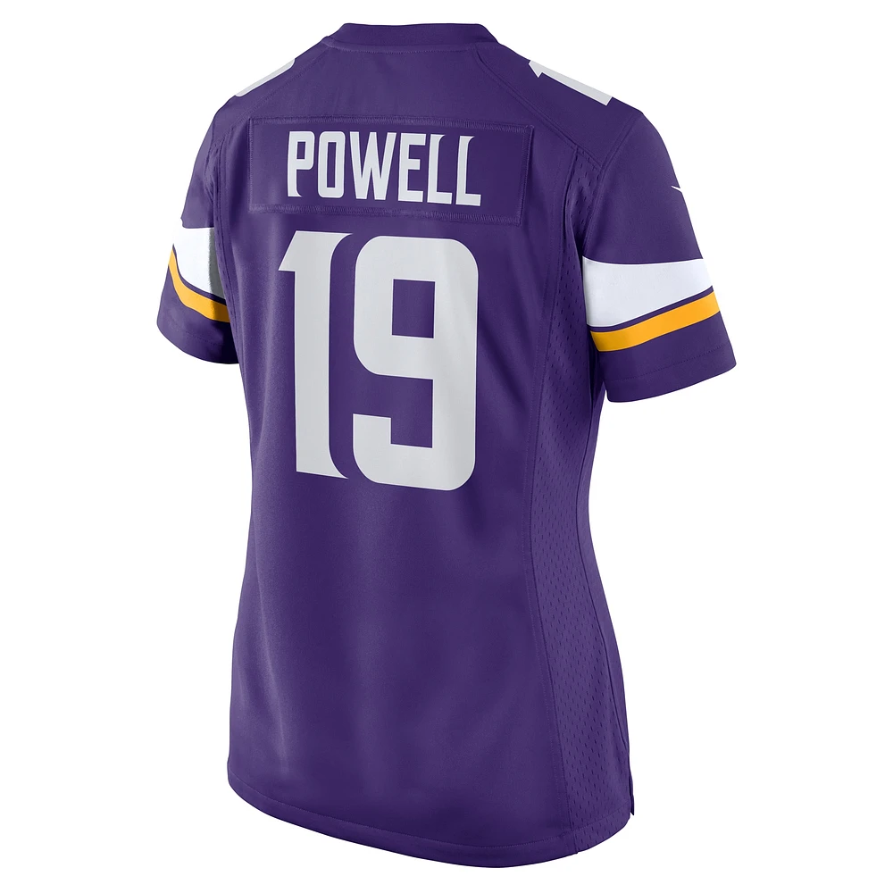 Maillot de match Nike Brandon Powell violet Minnesota Vikings pour femme