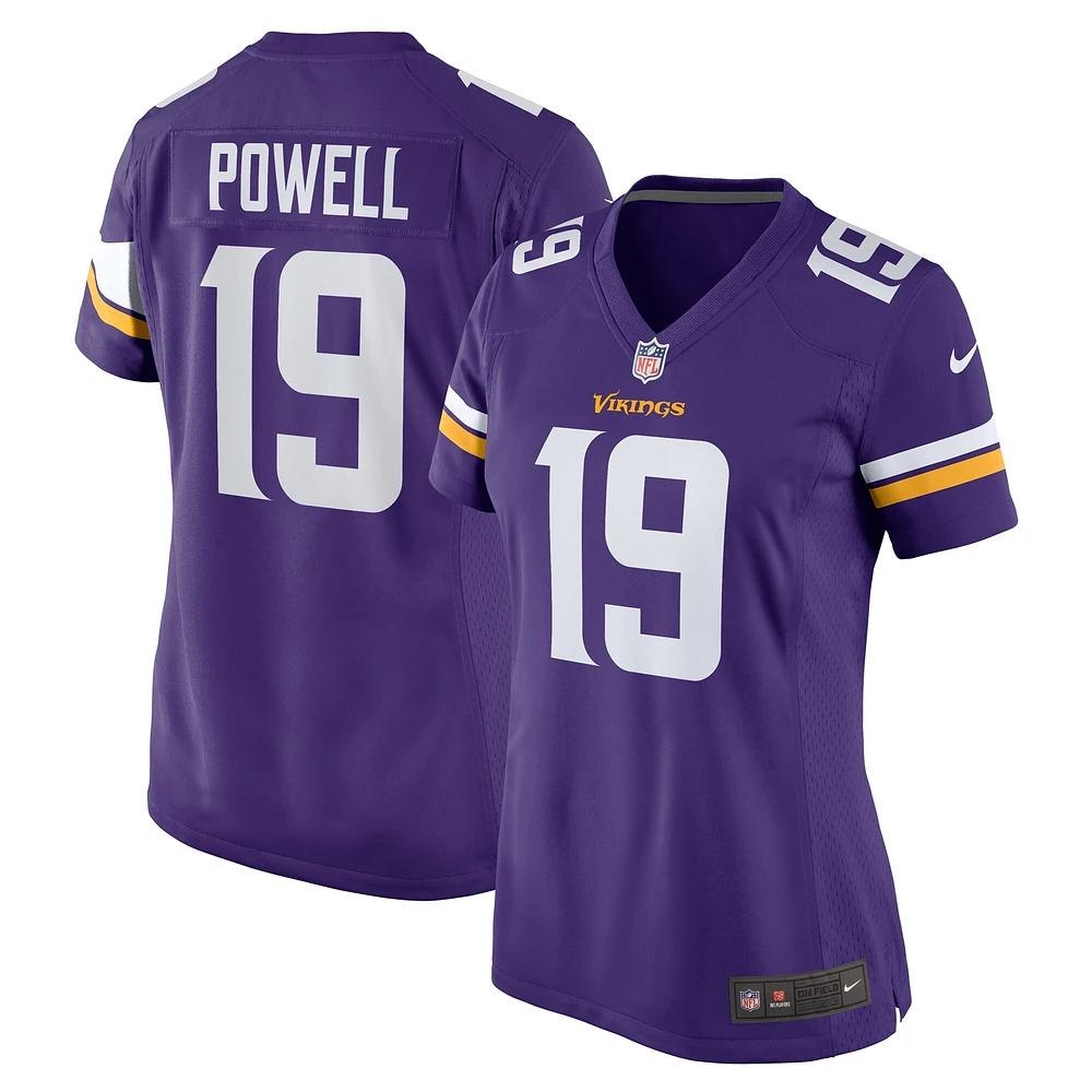 Maillot de match Nike Brandon Powell violet Minnesota Vikings pour femme