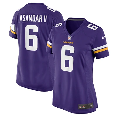 Maillot de match Nike Brian Asamoah II violet pour femme des Minnesota Vikings