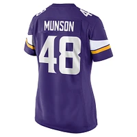 Maillot de match violet Nike Calvin Munson des Minnesota Vikings pour femme