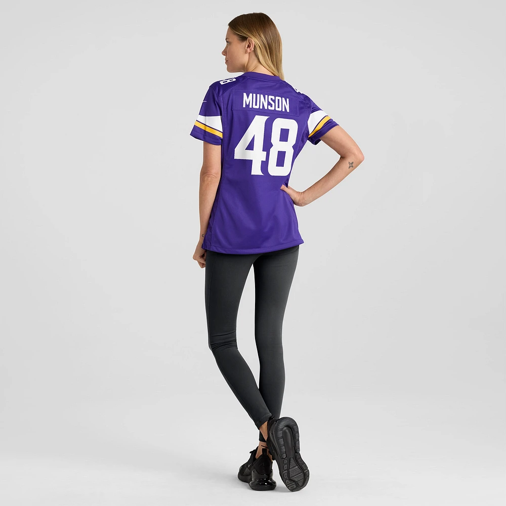 Women's Nike Calvin Munson  Purple Minnesota Vikings Game Jersey