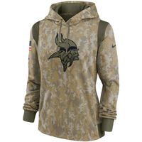 Women's Nike Camo Minnesota Vikings 2021 Salute To Service - Therma Performance Pullover Hoodie