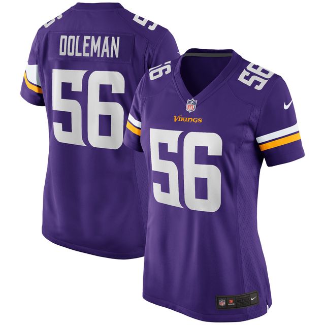 Maillot de joueur retraité Nike Chris Doleman des Minnesota Vikings pour femme, violet