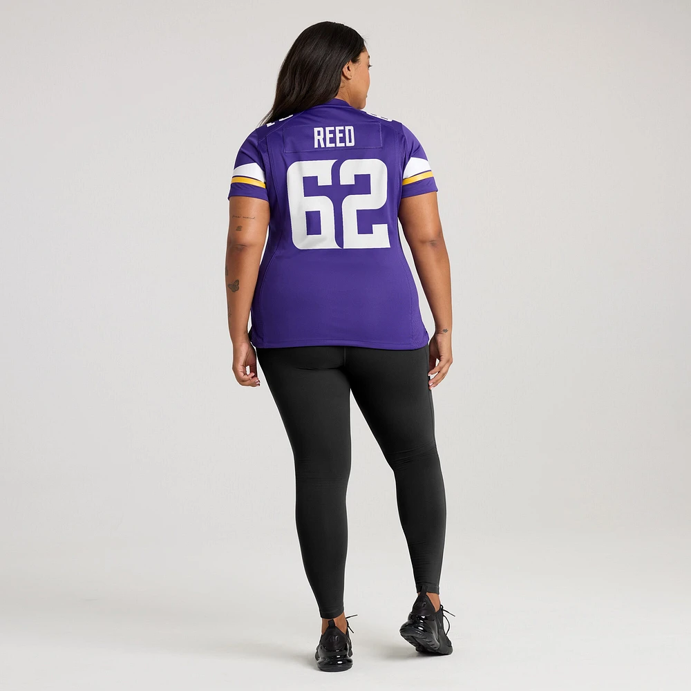 Maillot de joueur jeu Nike Chris Reed violet Minnesota Vikings pour femme