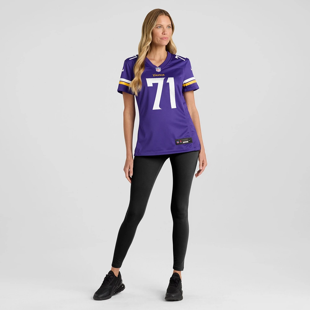 Maillot de match Nike Christian Darrisaw violet Minnesota Vikings pour femme