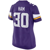 Maillot de match Nike C.J. Ham violet des Vikings du Minnesota pour femme