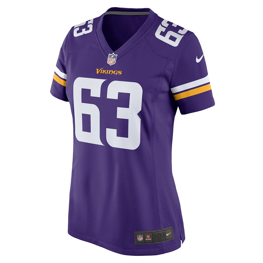 Maillot de match l'équipe Nike Coy Cronk violet des Vikings du Minnesota pour femme