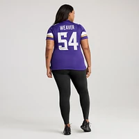 Maillot de match à domicile Nike Curtis Weaver pour femme des Vikings du Minnesota pourpre