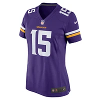 Maillot de match Nike Dallas Turner violet Minnesota Vikings pour femme