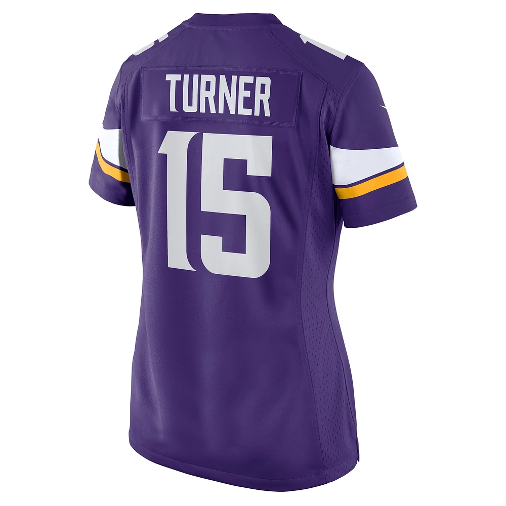 Maillot de match Nike Dallas Turner violet Minnesota Vikings pour femme