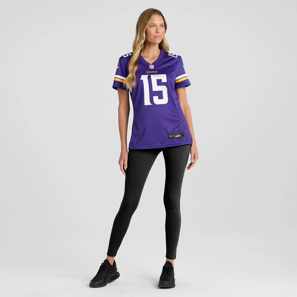 Maillot de match Nike Dallas Turner violet Minnesota Vikings pour femme