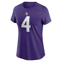 T-shirt Nike Dalvin Cook violet pour femme avec nom et numéro des Minnesota Vikings