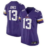 Maillot de match d'équipe violet Nike Daniel Jones des Minnesota Vikings pour femme