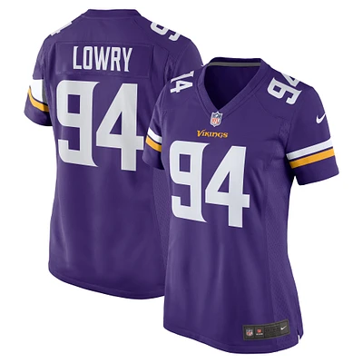 Maillot Nike Dean Lowry Minnesota Vikings Game Player pour femme violet