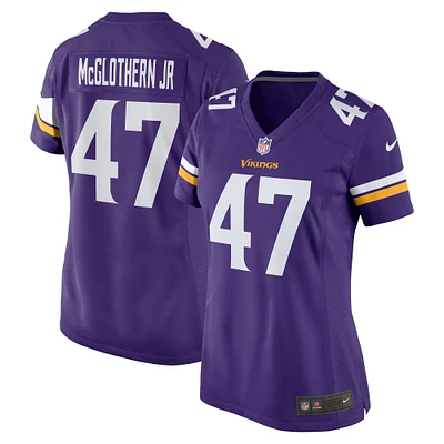 Maillot de match Nike Dwight McGlotern Jr. violet des Vikings du Minnesota pour femme