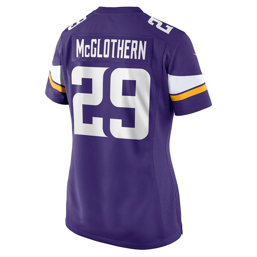 Maillot de match violet Nike Dwight McGlothern des Minnesota Vikings pour femme