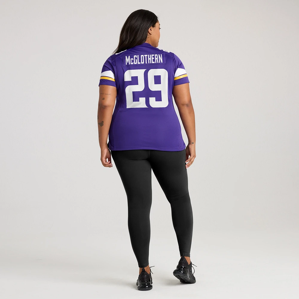 Maillot de match violet Nike Dwight McGlothern des Minnesota Vikings pour femme