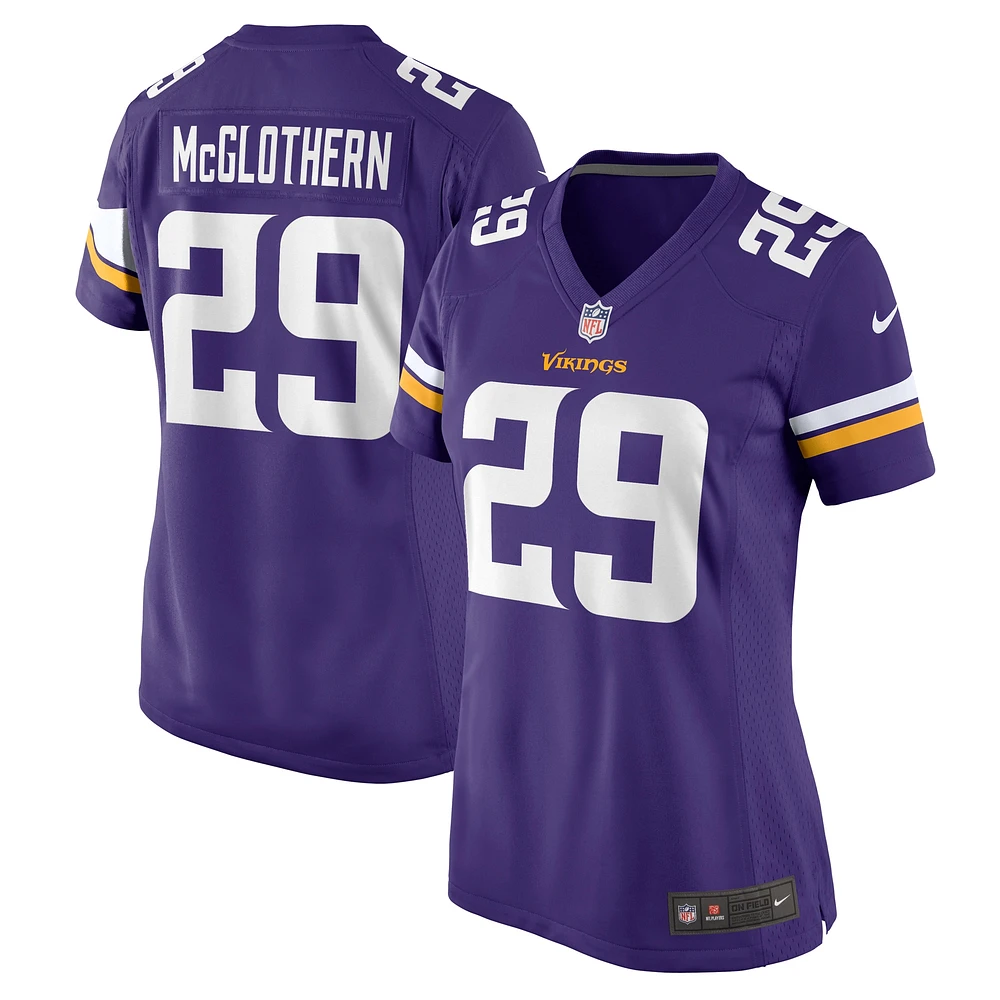 Maillot de match violet Nike Dwight McGlothern des Minnesota Vikings pour femme