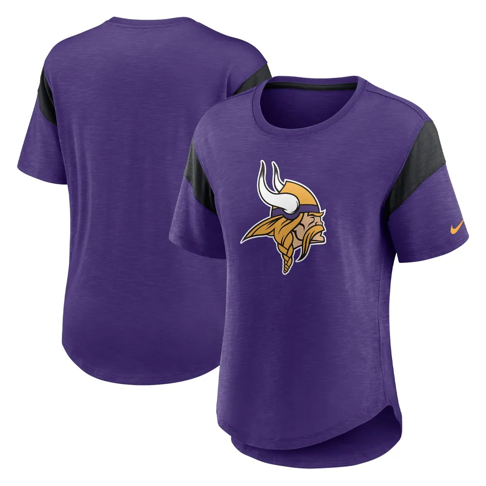 Haut mode Nike Minnesota Vikings pour femme avec logo principal violet chiné