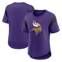 Haut mode Nike Minnesota Vikings pour femme avec logo principal violet chiné