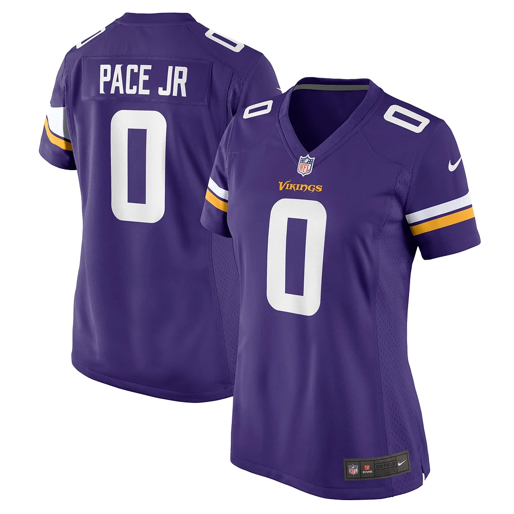 Maillot de match Nike Ivan Pace Jr violet pour femme des Minnesota Vikings