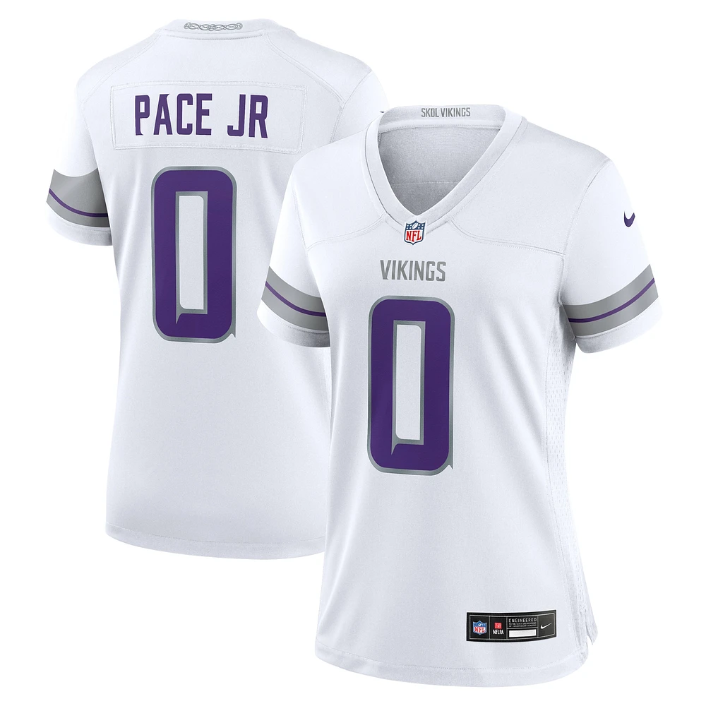 Maillot de joueur jeu alternatif des Minnesota Vikings Nike Ivan Pace Jr pour femme, blanc