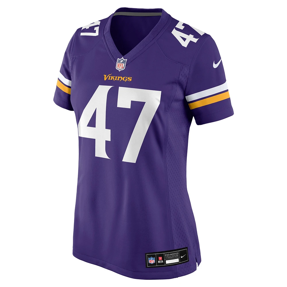 Women's Nike Jake McQuaide  Purple Minnesota Vikings Game Jersey