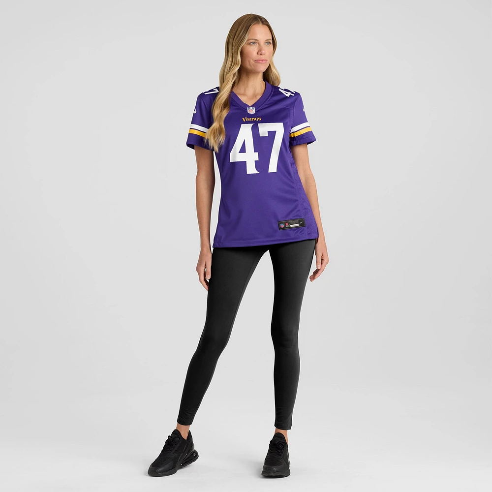 Women's Nike Jake McQuaide  Purple Minnesota Vikings Game Jersey