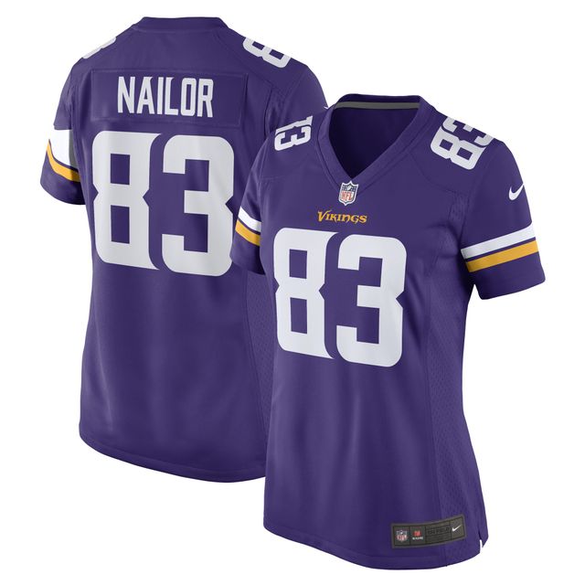 Maillot de joueur jeu Nike Jalen Nailor violet Minnesota Vikings pour femme