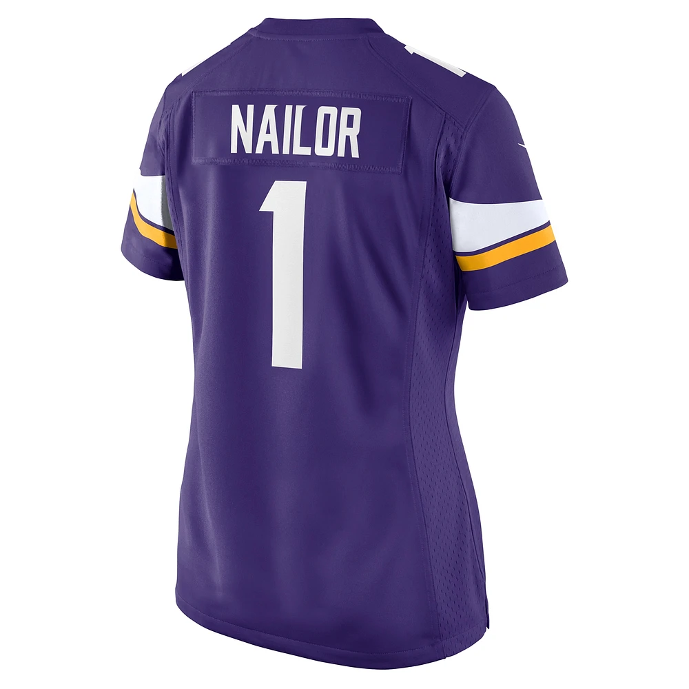 Women's Nike Jalen Nailor  Purple Minnesota Vikings Team Game Jersey