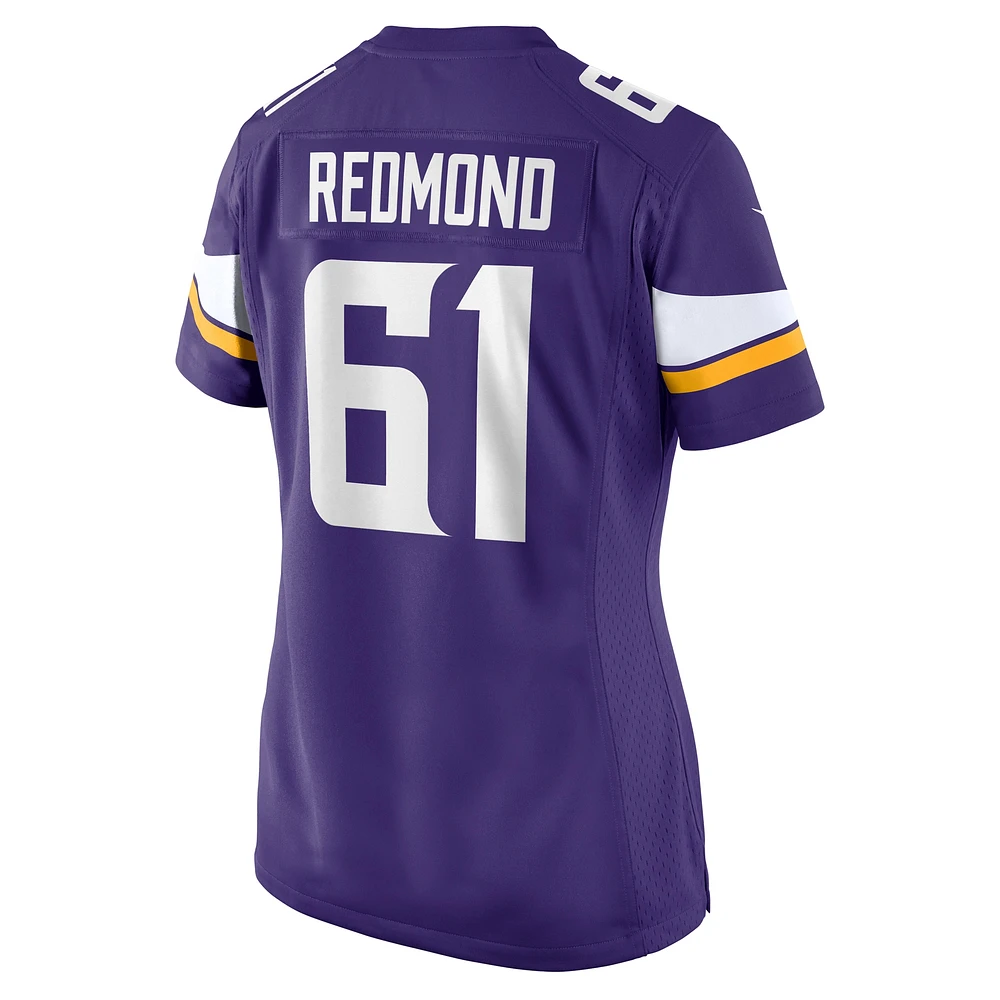 Maillot de match violet Nike Jalen Redmond des Minnesota Vikings pour femme