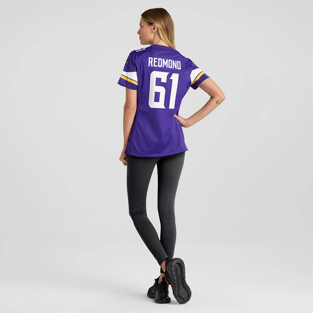 Maillot de match violet Nike Jalen Redmond des Minnesota Vikings pour femme