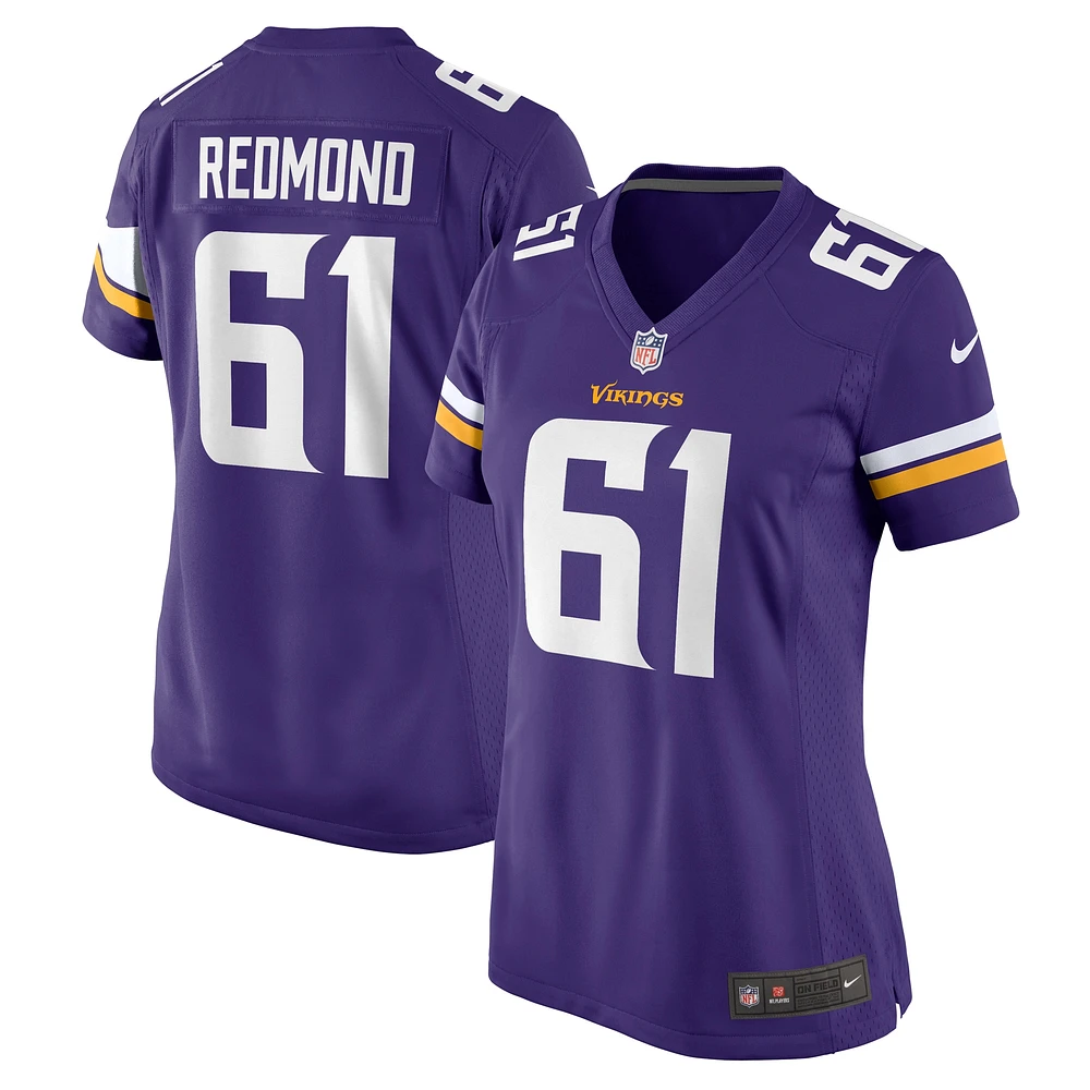 Maillot de match violet Nike Jalen Redmond des Minnesota Vikings pour femme