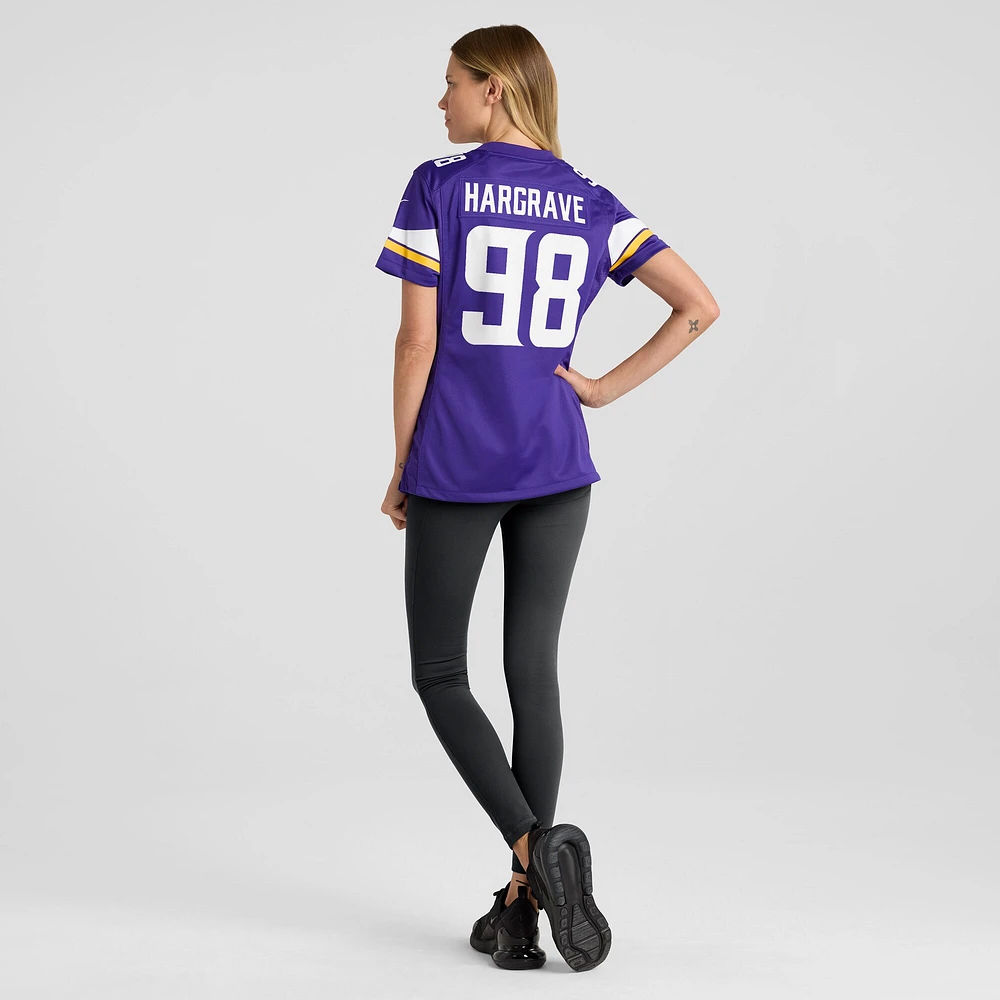 Women's Nike Javon Hargrave  Purple Minnesota Vikings Team Game Jersey