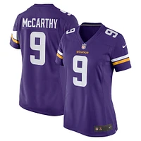 Maillot de jeu violet Nike J.J. McCarthy pour femme des Minnesota Vikings